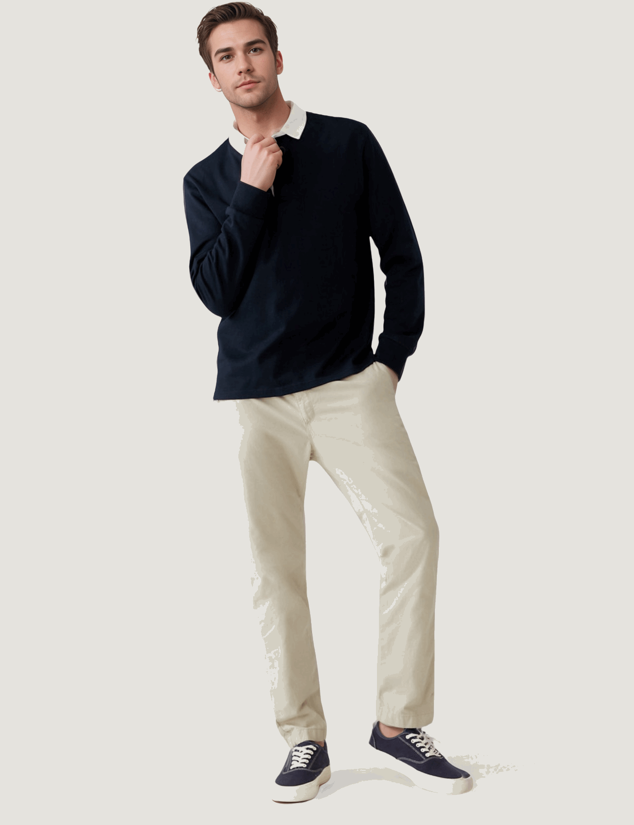 Men’s Contrast Collar Polo – Smart Casual Essential - Legacy Originals