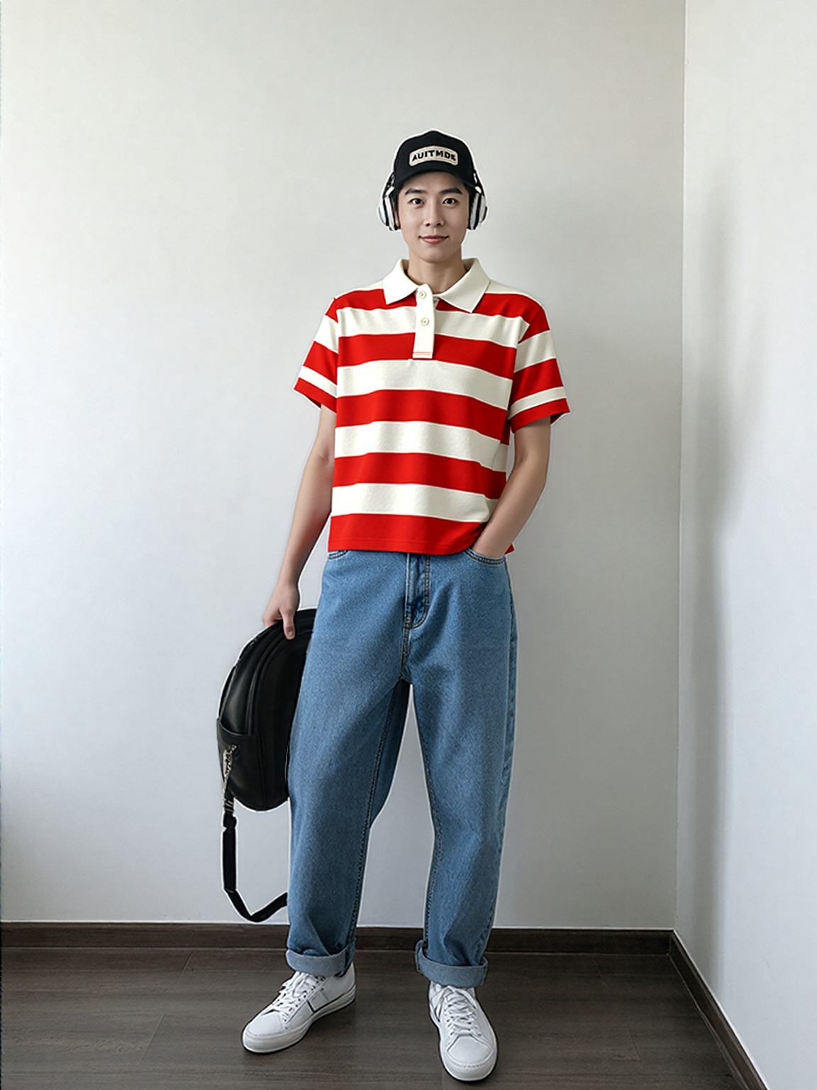 Heritage Stripes Polo – Crimson & Cream Edition