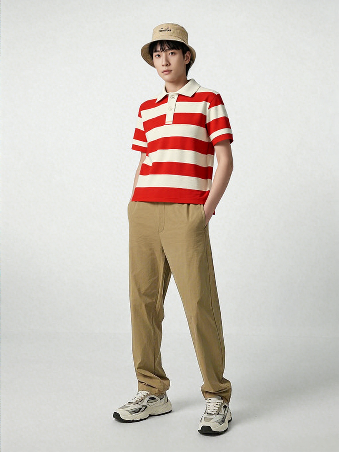 Heritage Stripes Polo – Crimson & Cream Edition