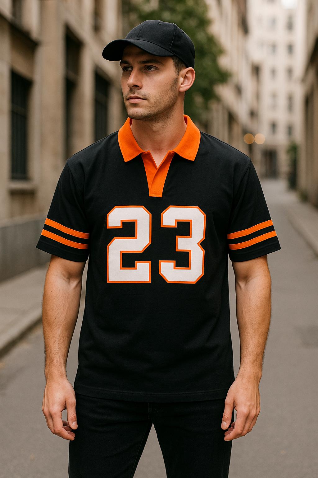 "Street Classic 23" Striped Sleeve T-Shirt