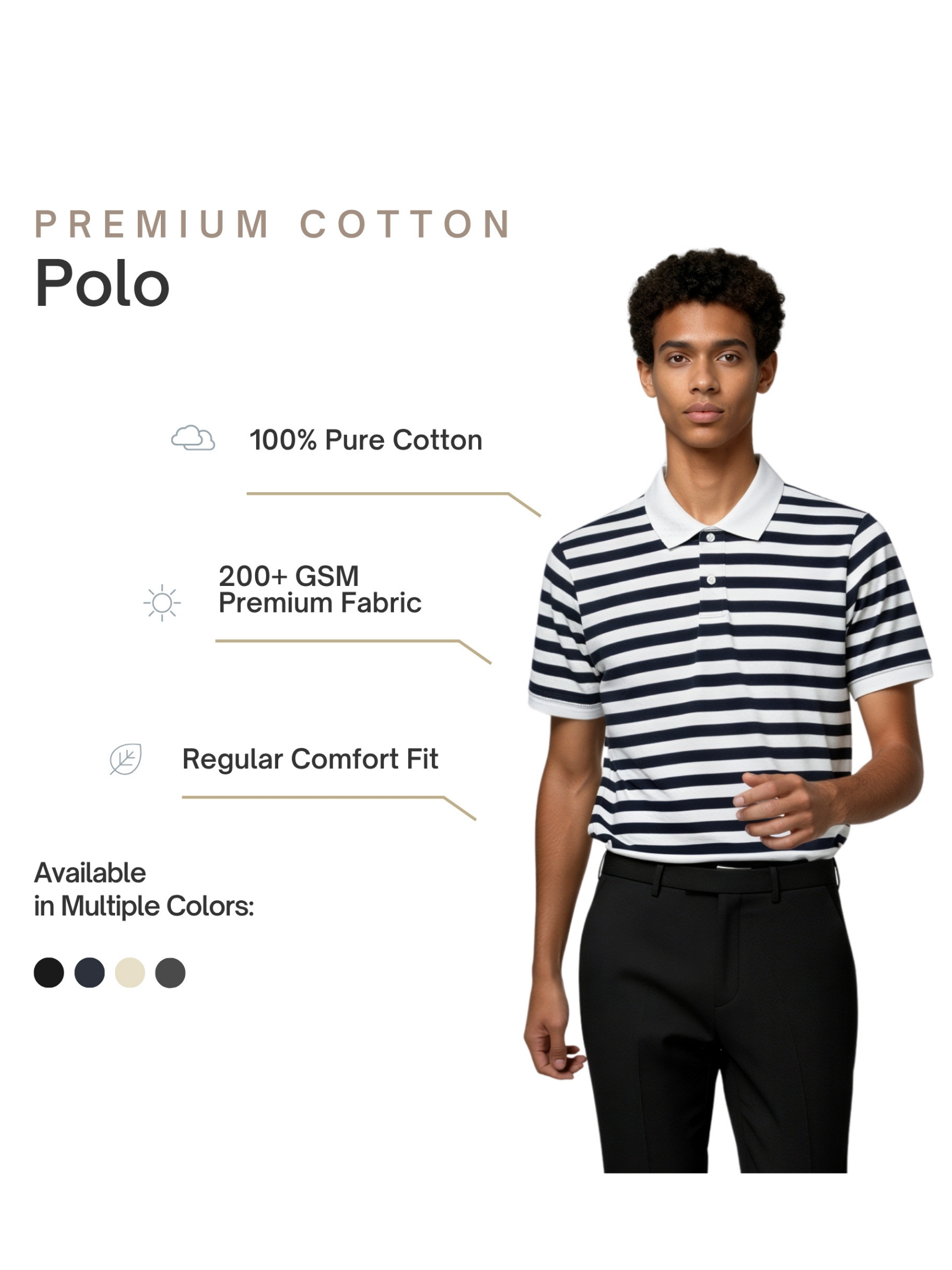 Nautic Stripe Polo – Classic Navy & White