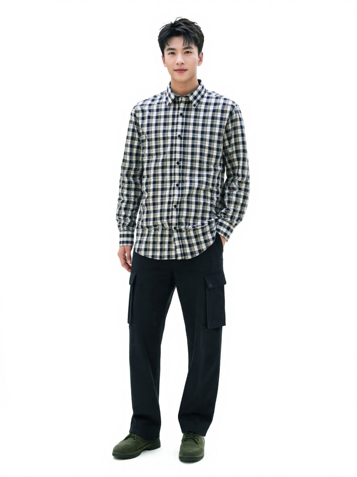 Shadow Black Checks – Cotton Broadcloth Shirt
