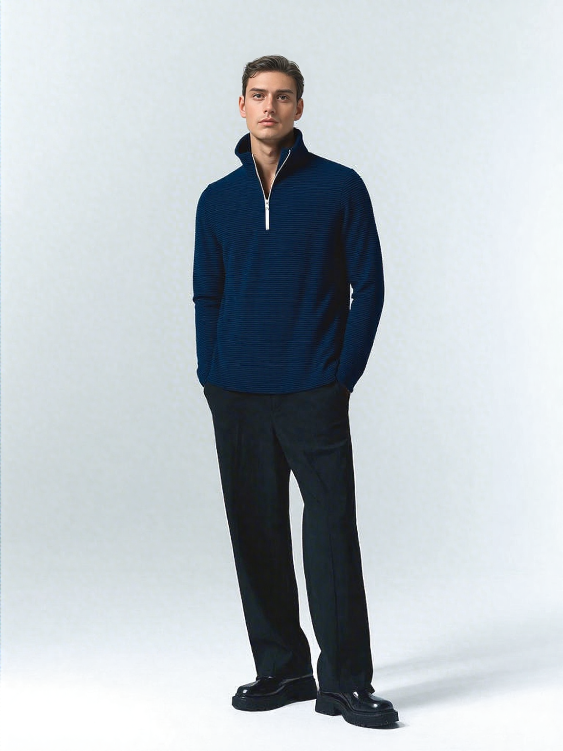 Form Knit Quarter-Zip Pullover