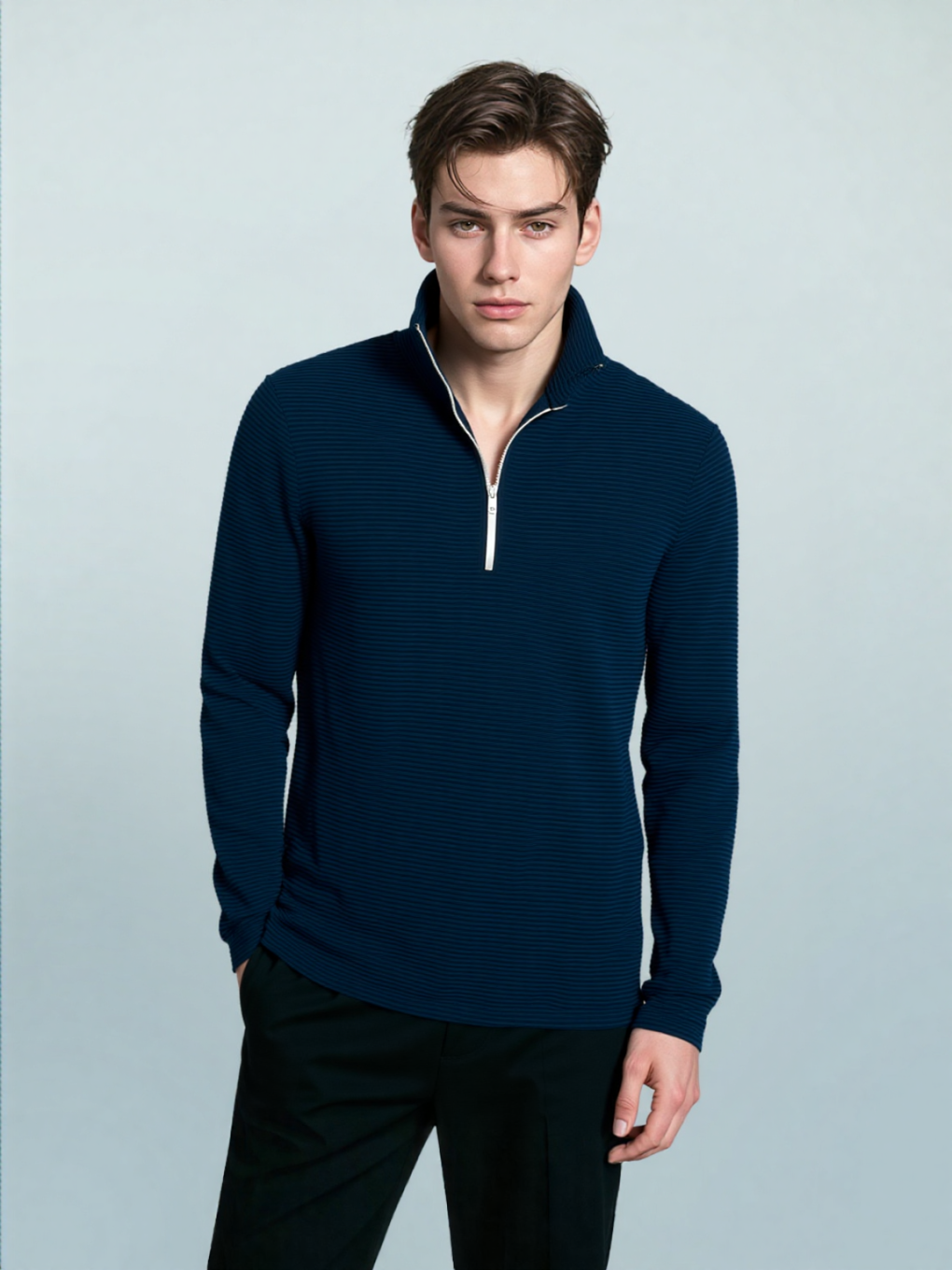 Form Knit Quarter-Zip Pullover