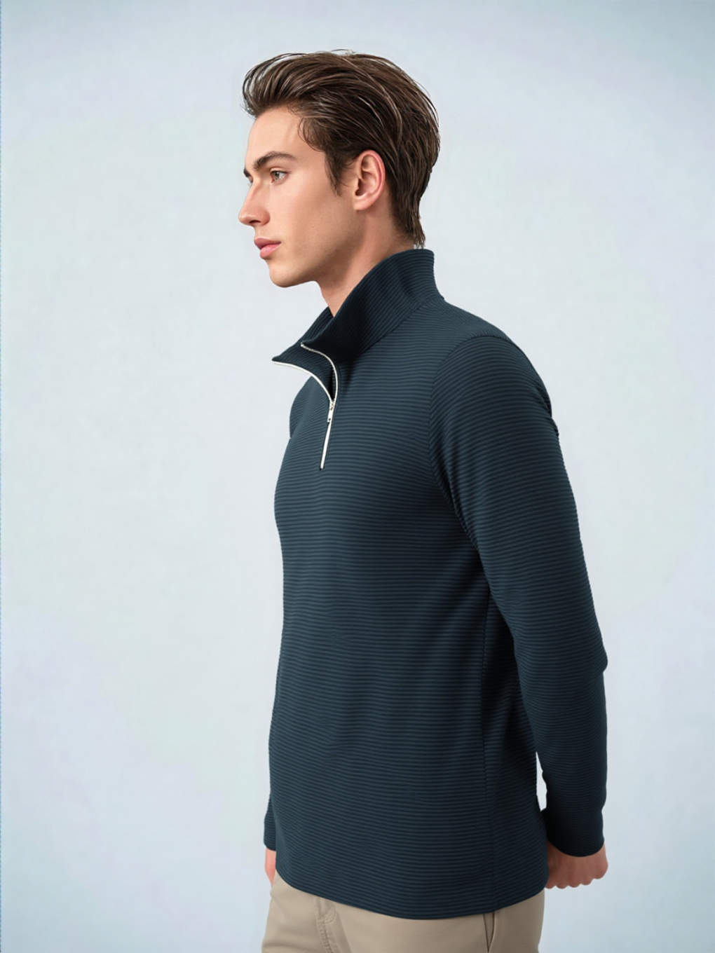 Form Knit Quarter-Zip Pullover