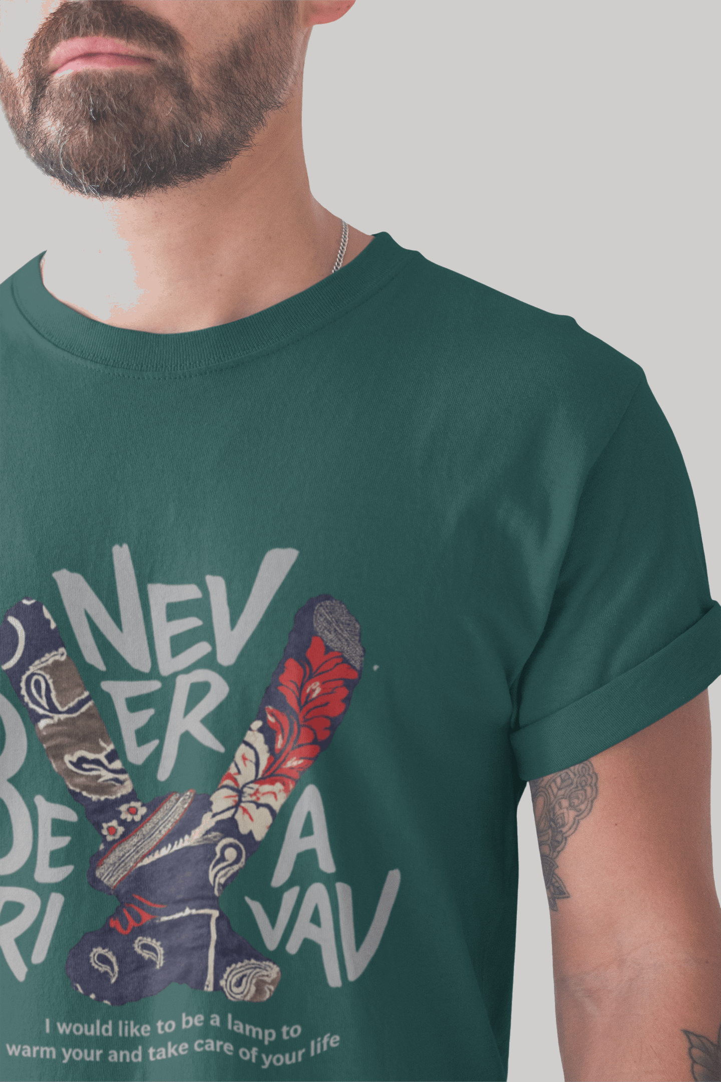 "NEVER BE A RIVAL" Slogan Print T-Shirt