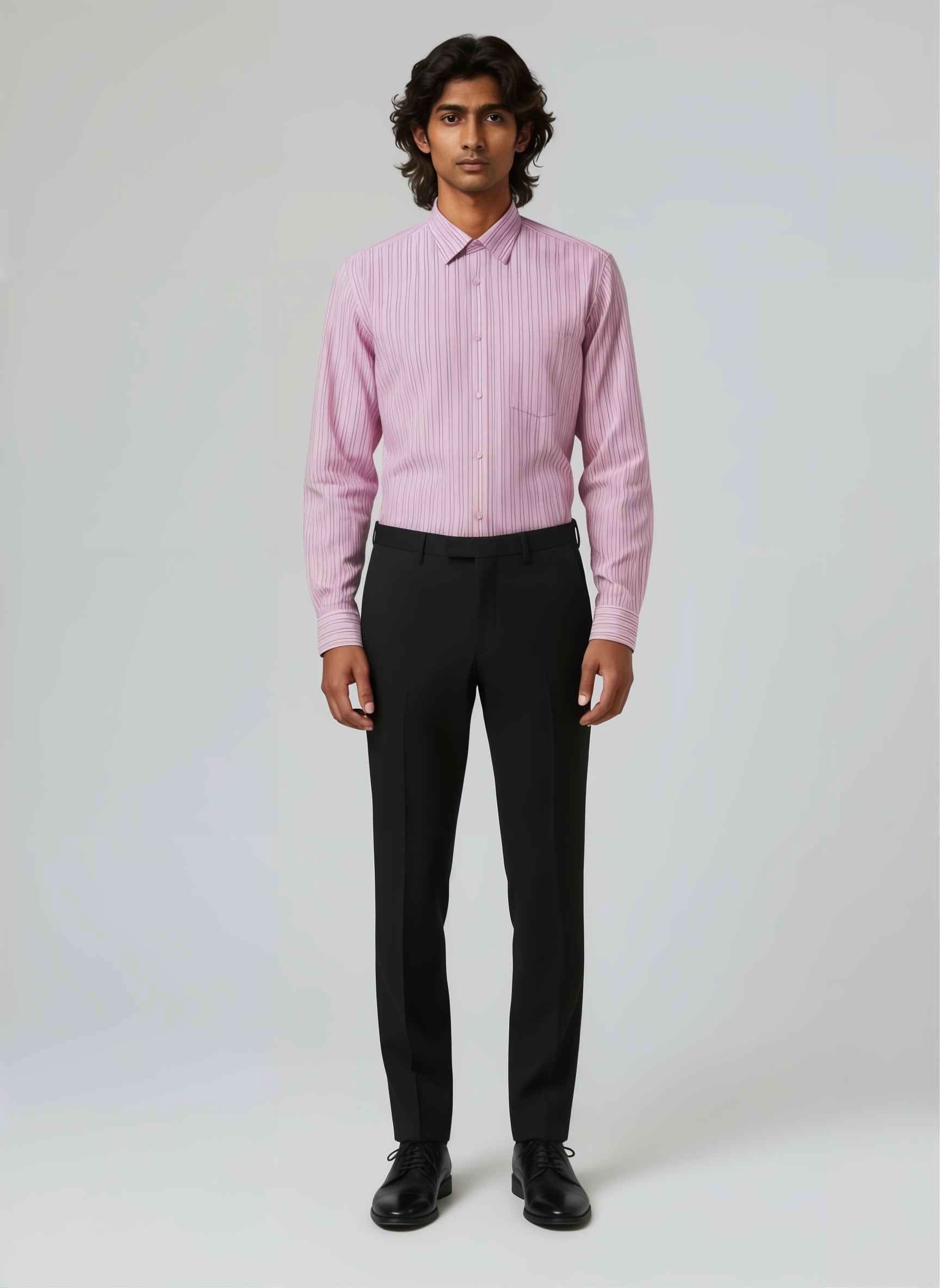 Pink Striped Seersucker Shirt