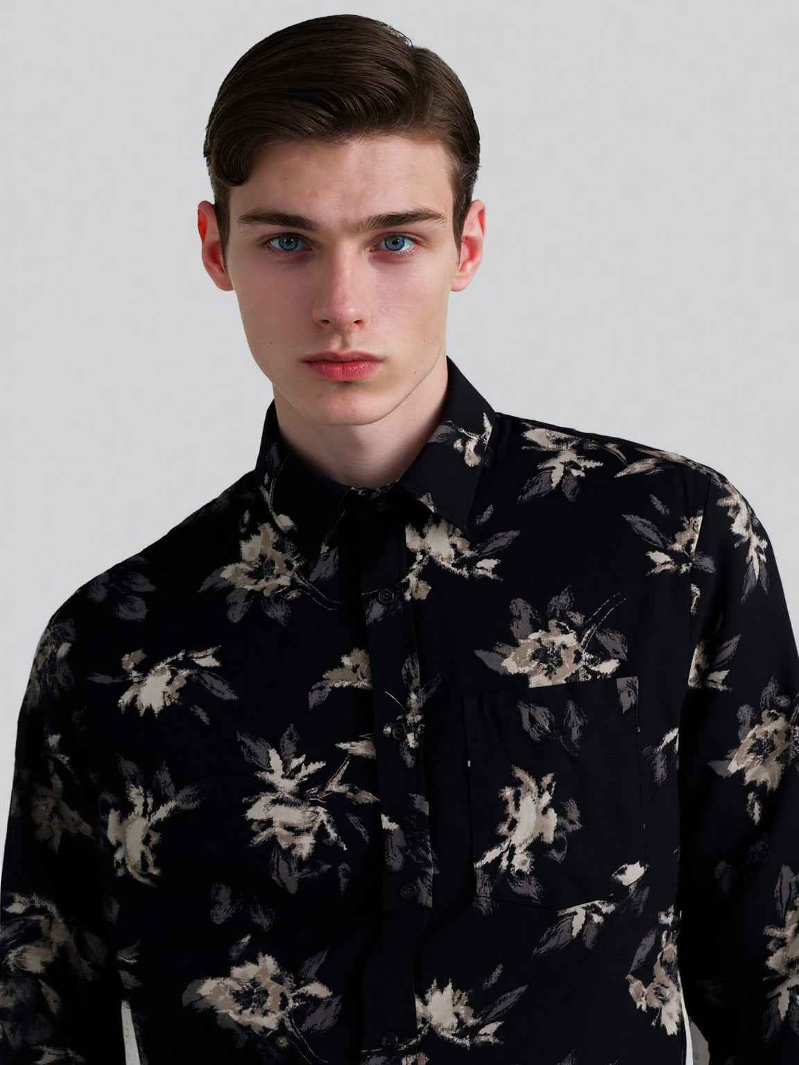 Midnight Bloom Printed Shirt