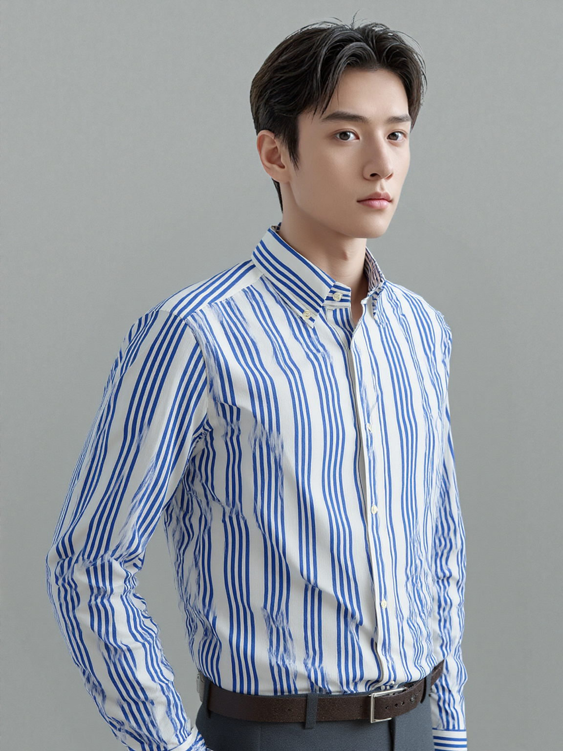 Regal Stripe Cotton Poplin Shirt