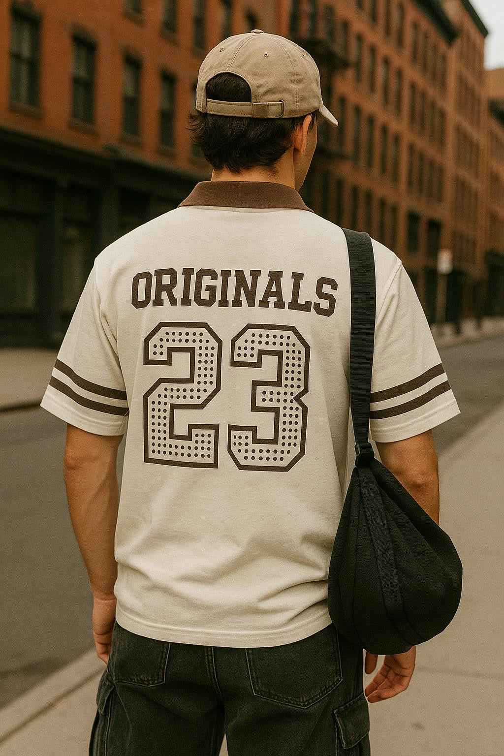 "Street Classic 23" Striped Sleeve T-Shirt