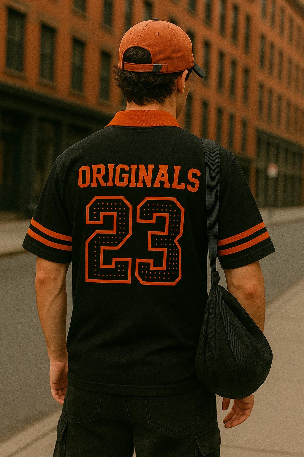 "Street Classic 23" Striped Sleeve T-Shirt