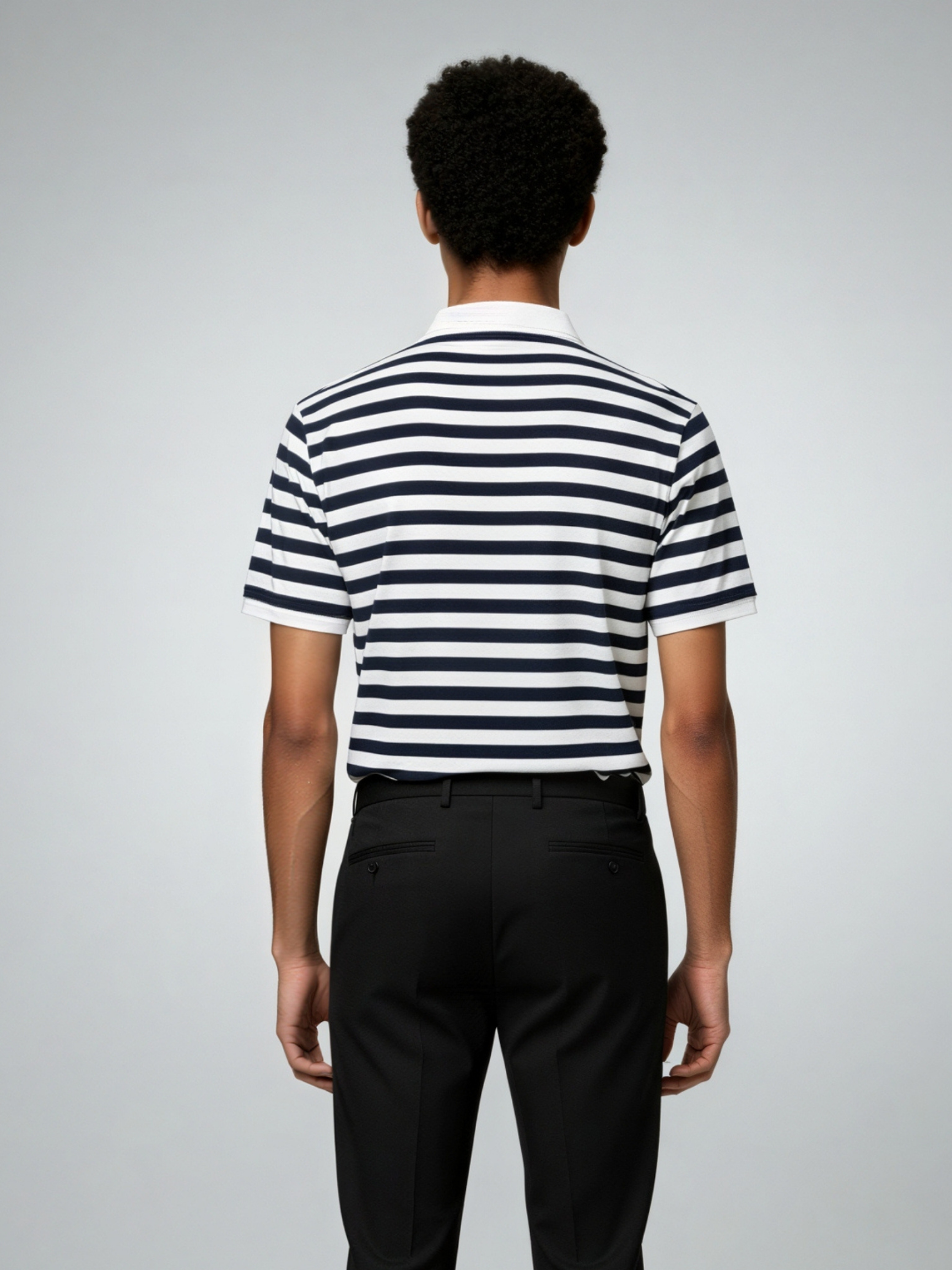 Nautic Stripe Polo – Classic Navy & White
