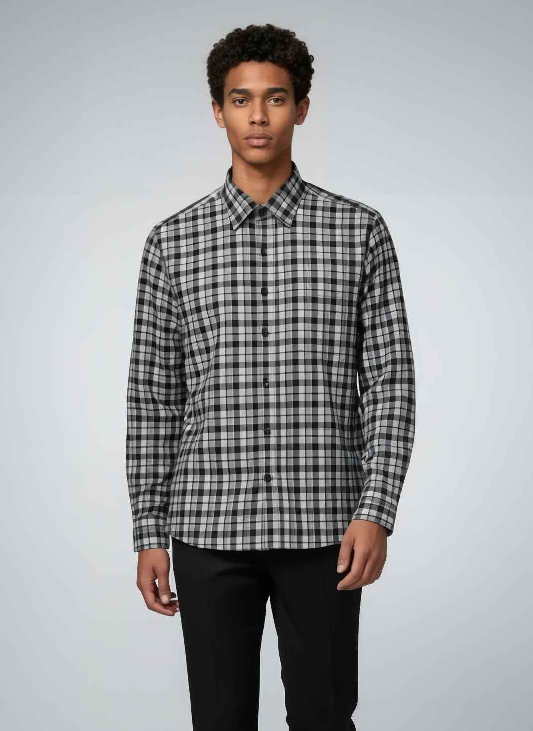 Shadow Black Checks – Cotton Shirt