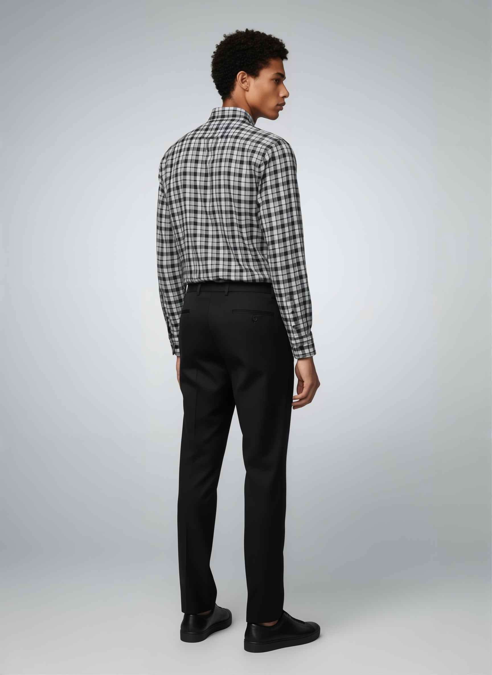 Shadow Black Checks – Cotton Shirt