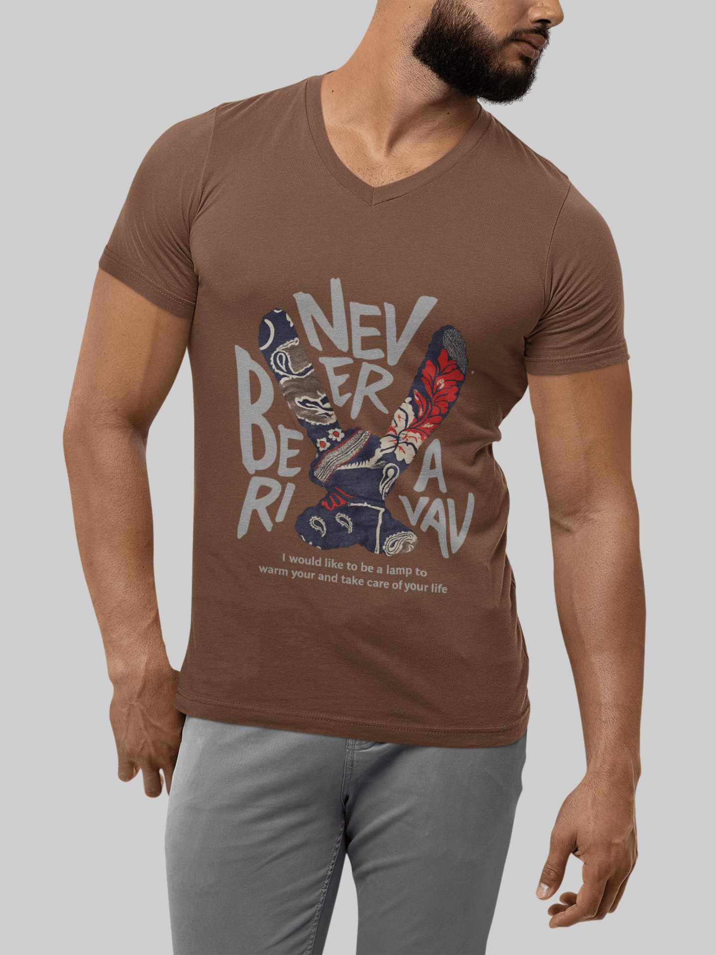 "NEVER BE A RIVAL" Slogan Print T-Shirt