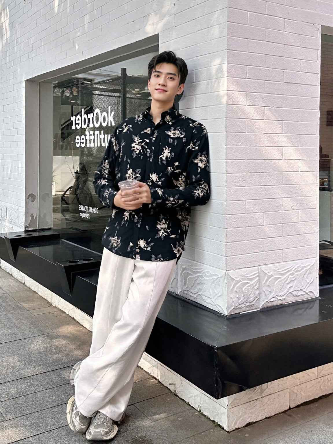Midnight Bloom Printed Shirt