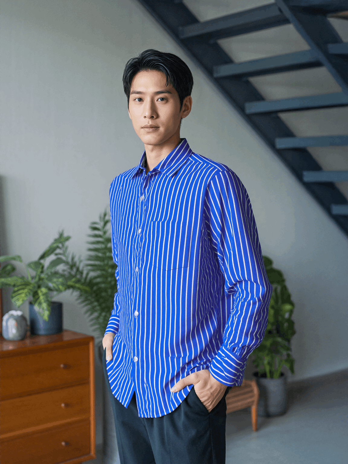 Royal Pin Cotton Twill Shirt