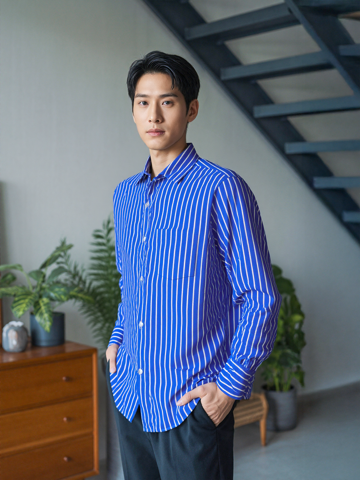 Royal Pin Cotton Twill Shirt
